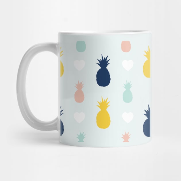 Colorful Pineapple Fruit Pattern by FromTheAshes